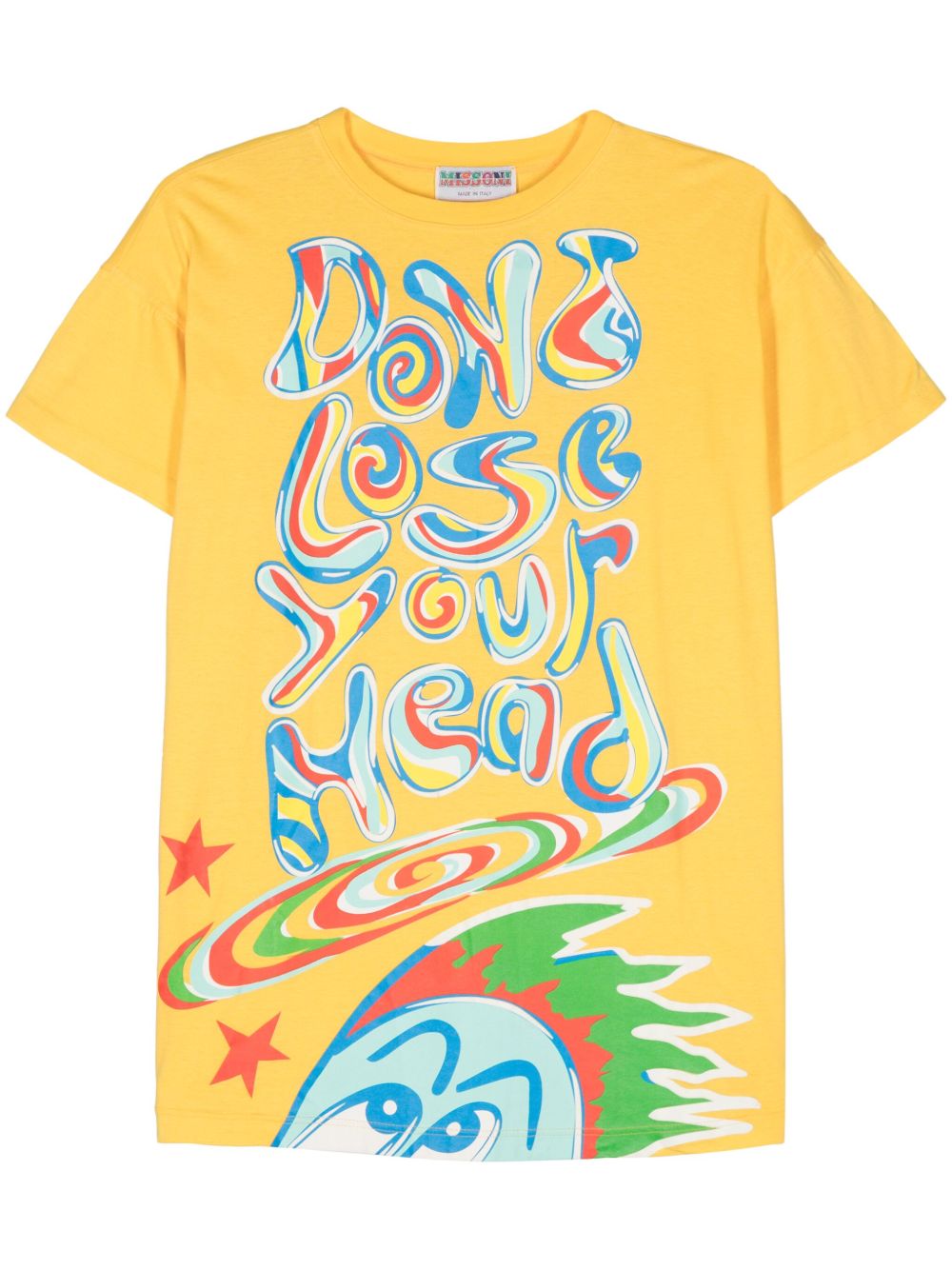 Missoni Pre-Owned 文字印花棉T恤（1990年代典藏款） - 黄色
