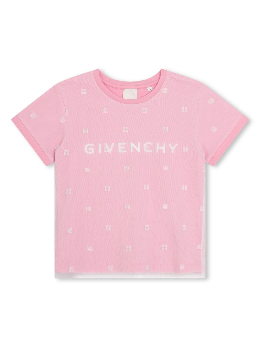 Givenchy Kids 4G图案层搭T恤 - 粉色