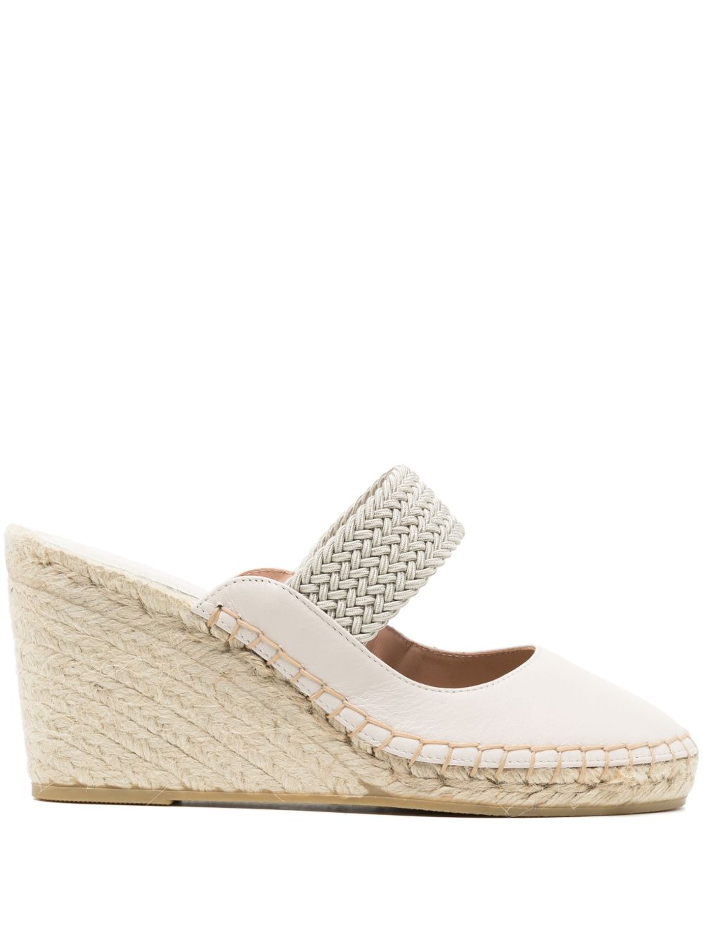 Malone Souliers Siena 中跟草编鞋（7厘米） - 粉色