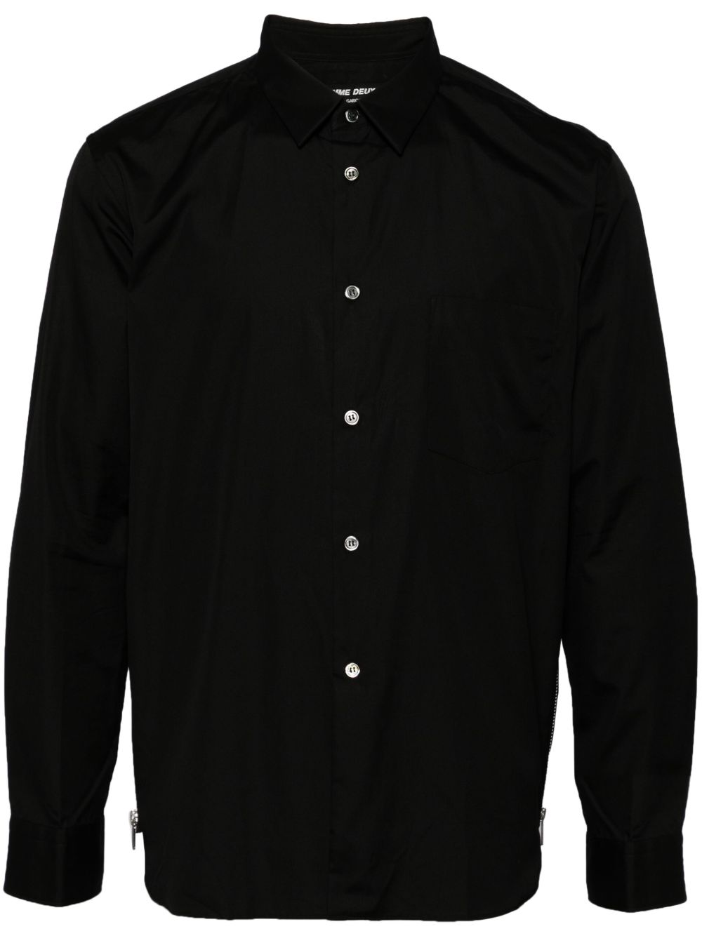 Comme des Garçons Homme Deux 经典棉衬衫 - 黑色