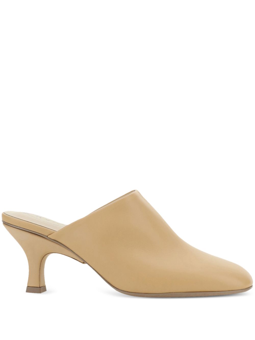 Tod's 皮质中跟穆勒鞋（6.5厘米） - 中性色