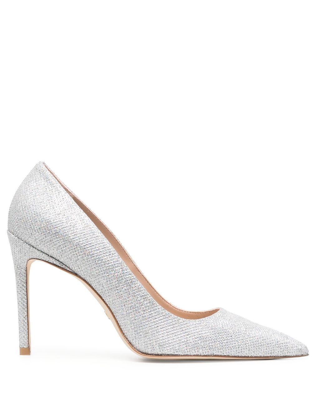 Stuart Weitzman 金属感高跟鞋 - 灰色