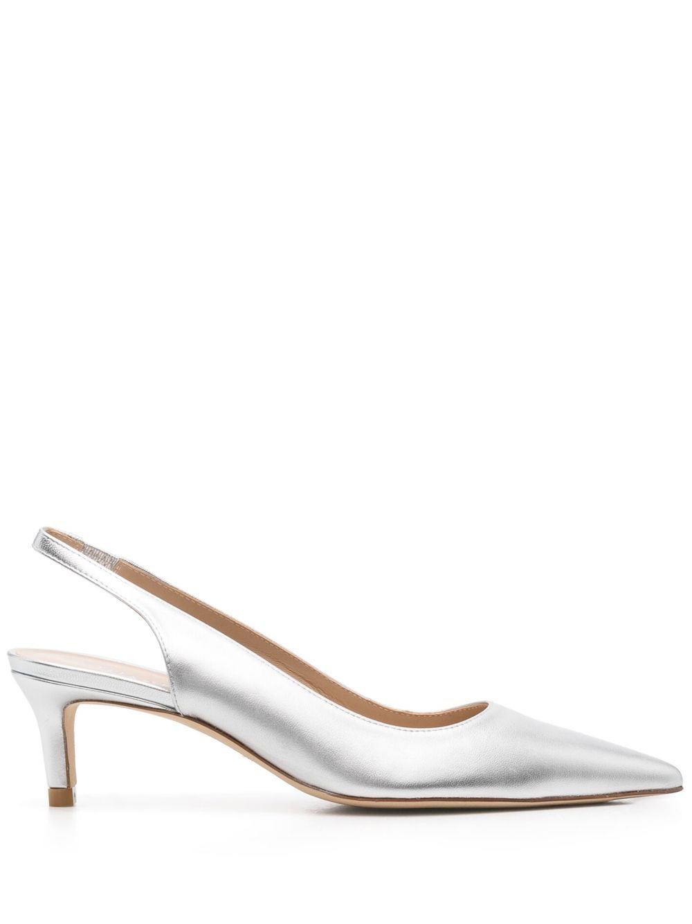 Stuart Weitzman 金属感效果皮质高跟鞋 - 灰色