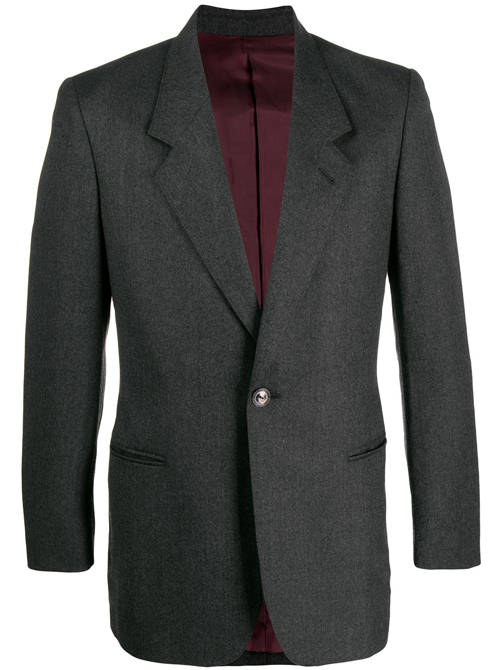 Jean Paul Gaultier Pre-Owned 梯形翻领修身夹克 - 灰色
