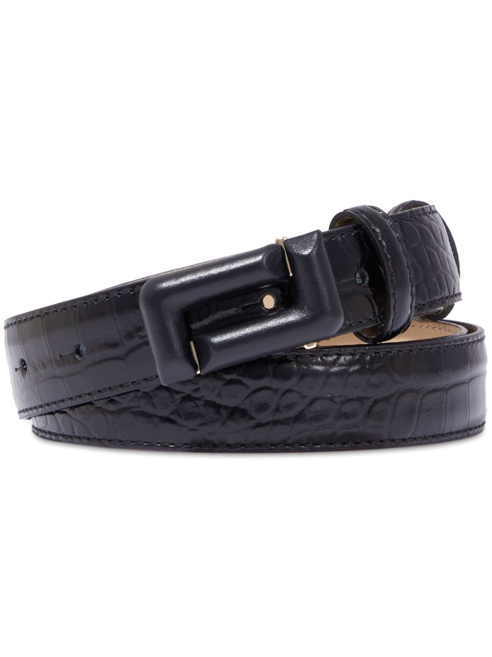 Lancel Double L 皮质腰带 - 黑色
