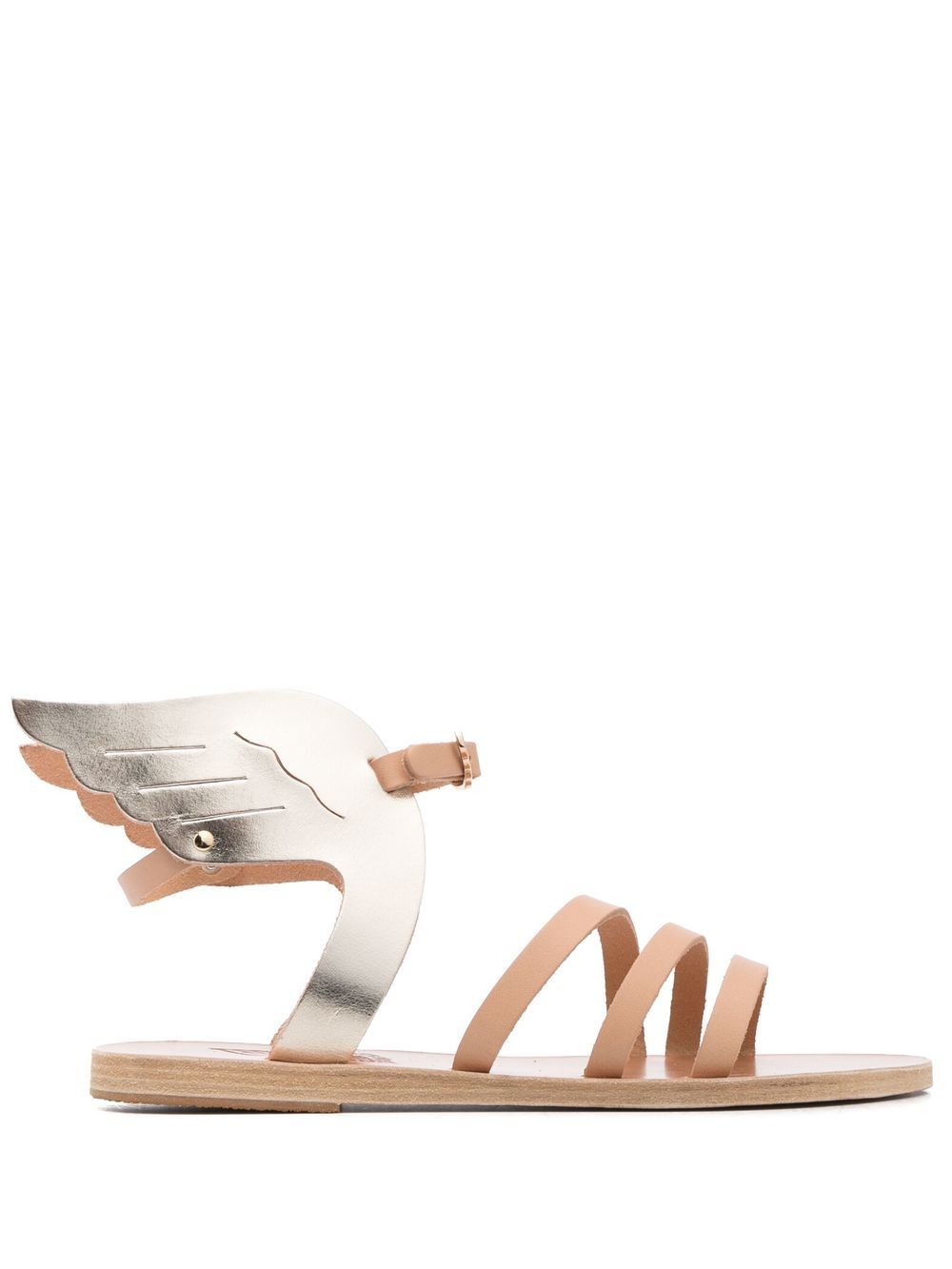 Ancient Greek Sandals 皮质翅膀设计凉鞋 - 中性色