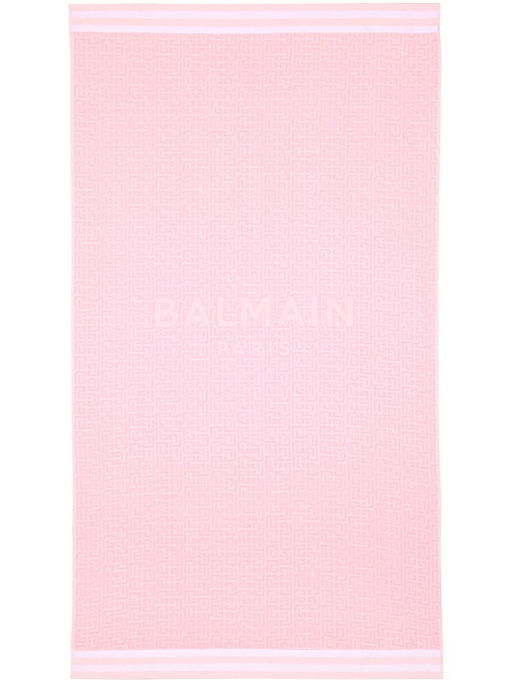 Balmain 经典logo提花毛巾 - 粉色