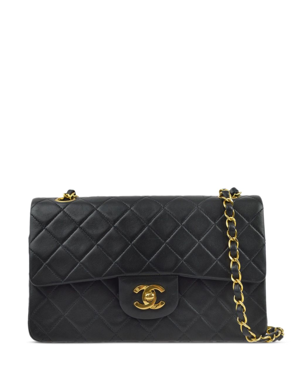 CHANEL Pre-Owned Double Flap 小号单肩包（1992年典藏款） - 黑色