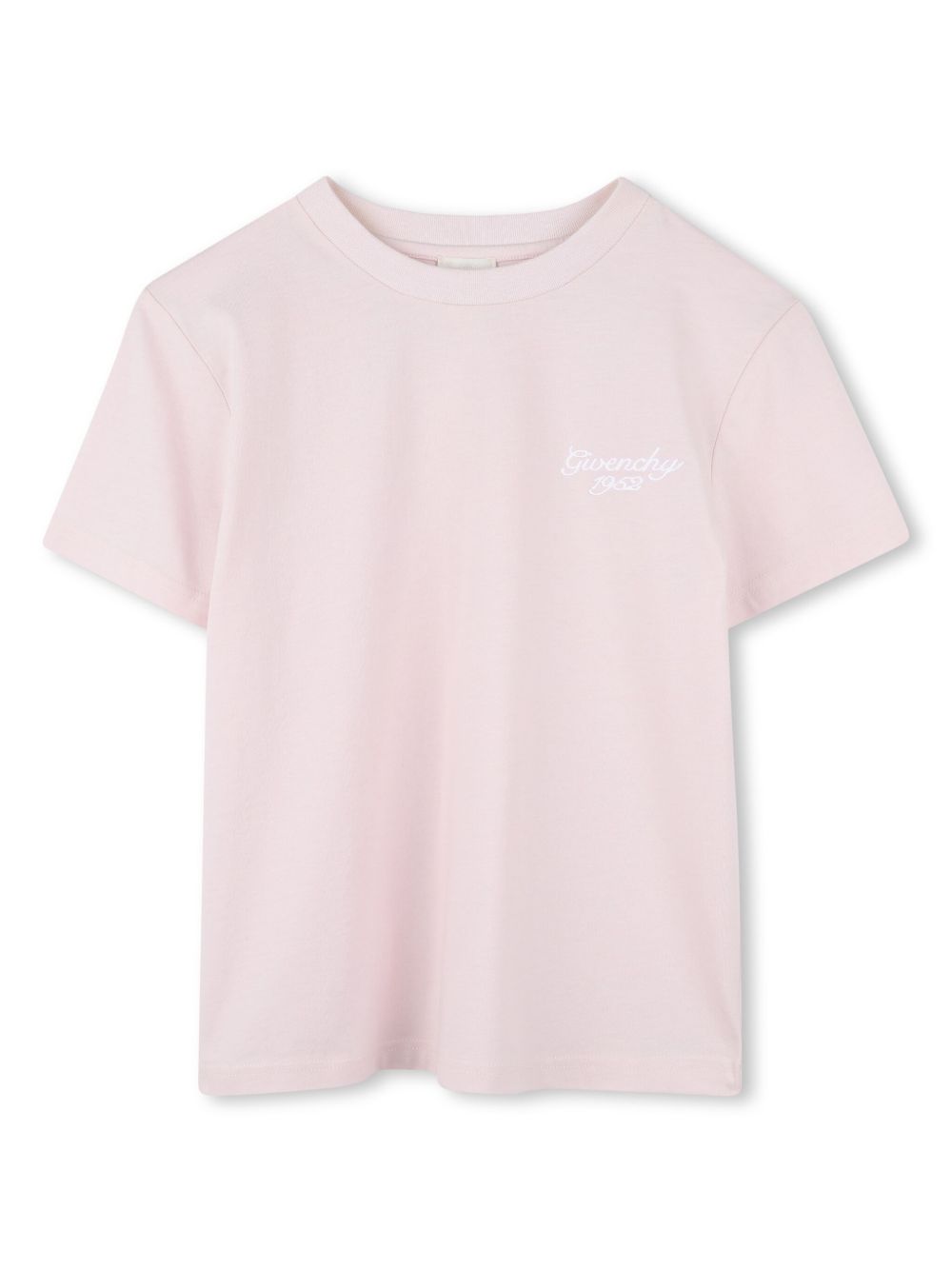 Givenchy Kids logo刺绣棉T恤 - 粉色