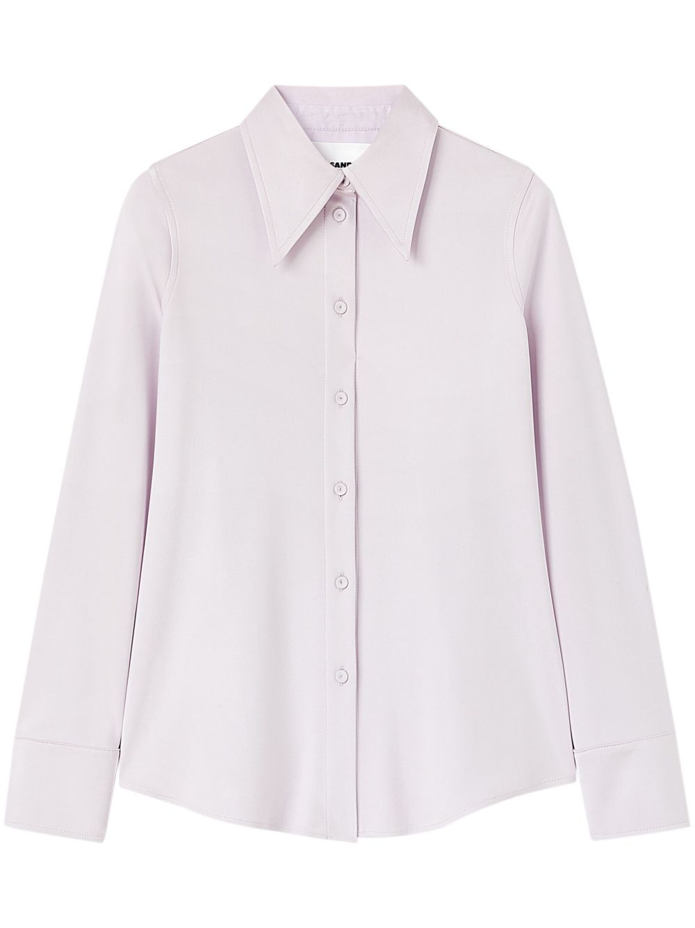 Jil Sander 超大款领府绸衬衫 - 粉色