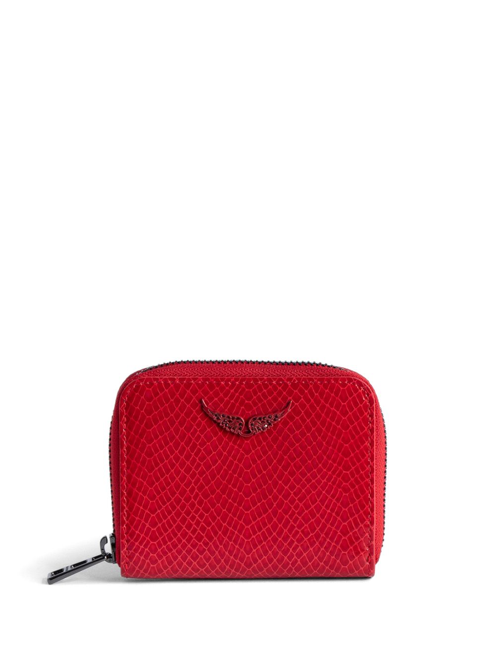 Zadig&Voltaire ZV 仿鳄鱼纹效果迷你钱包 - 红色