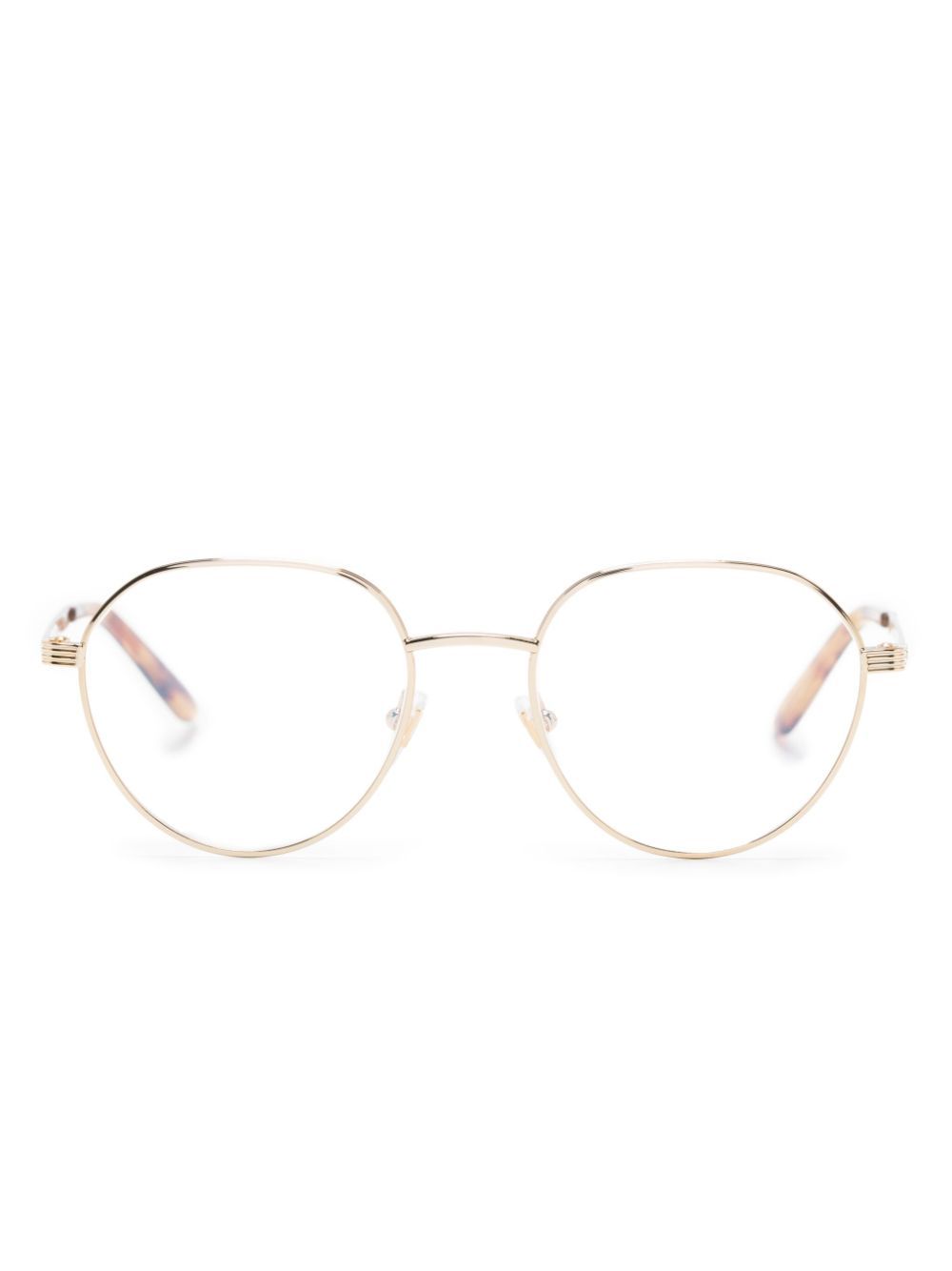 Gucci Eyewear GG1458O 金属框眼镜 - 金色