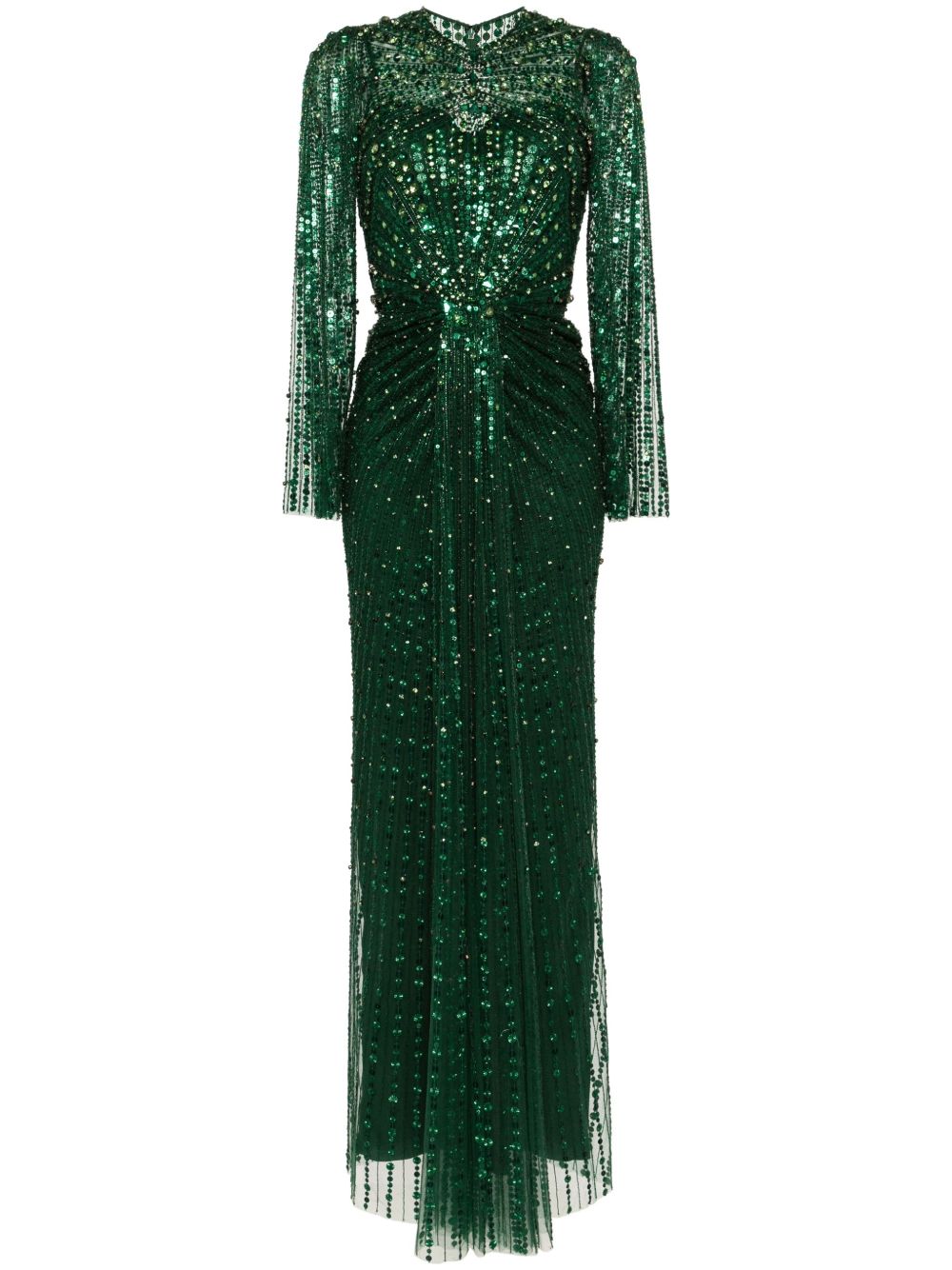 Jenny Packham Anja 水钻缀饰礼服 - 绿色