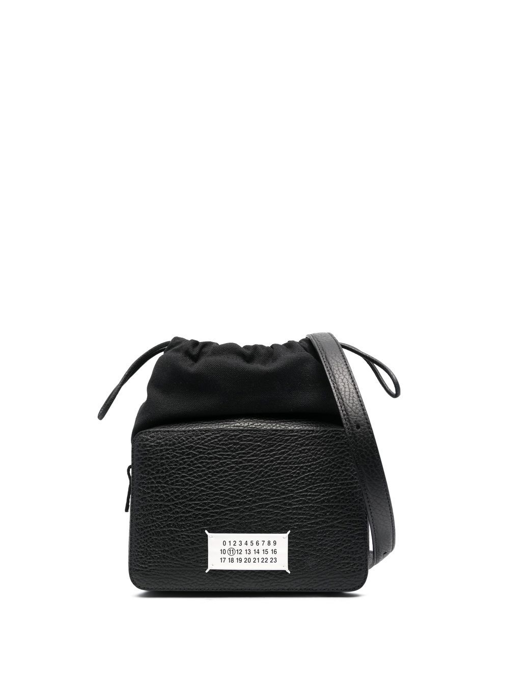 Maison Margiela logo 贴花斜挎包 - 黑色