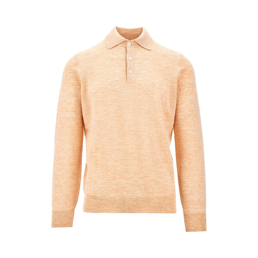BRUNELLO CUCINELLI Lightweight knitted polo shirt Man