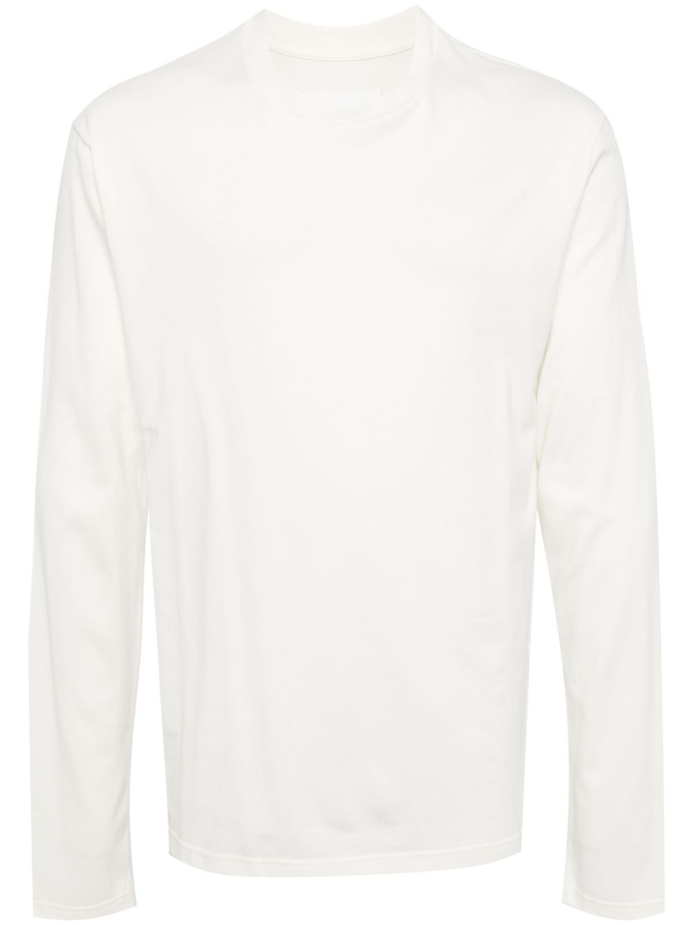 Jil Sander logo印花棉T恤 - 白色
