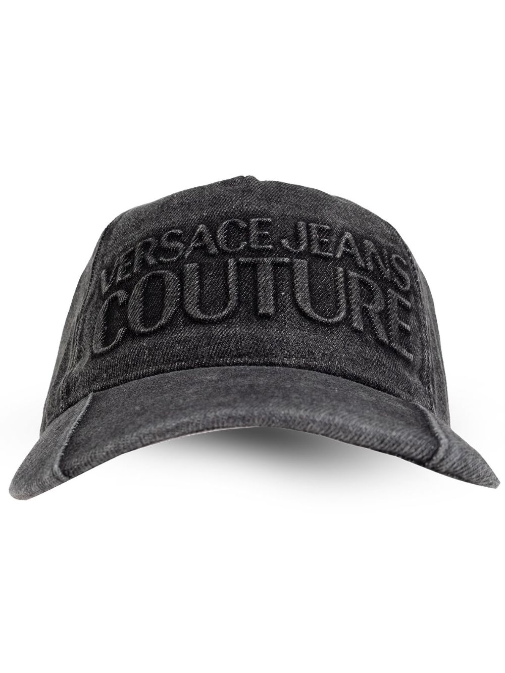 Versace Jeans Couture logo刺绣棒球帽 - 黑色