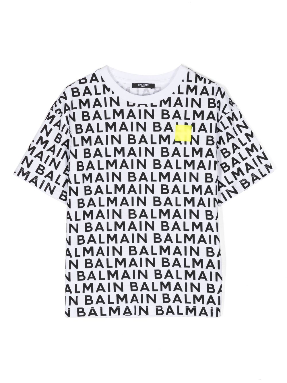 Balmain Kids logo印花棉T恤 - 白色