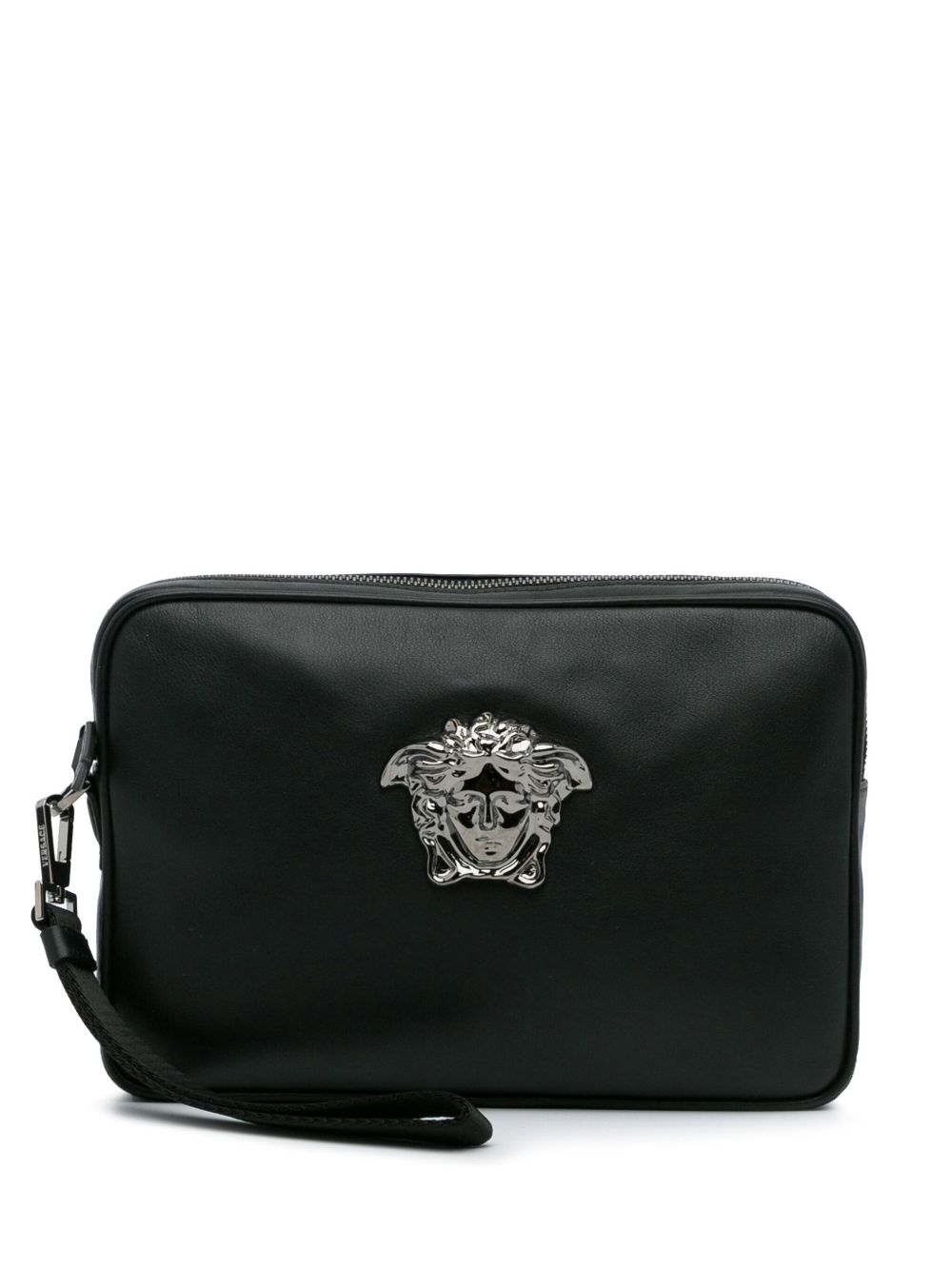 Versace Pre-Owned 美杜莎皮质手拿包（典藏款） - 黑色