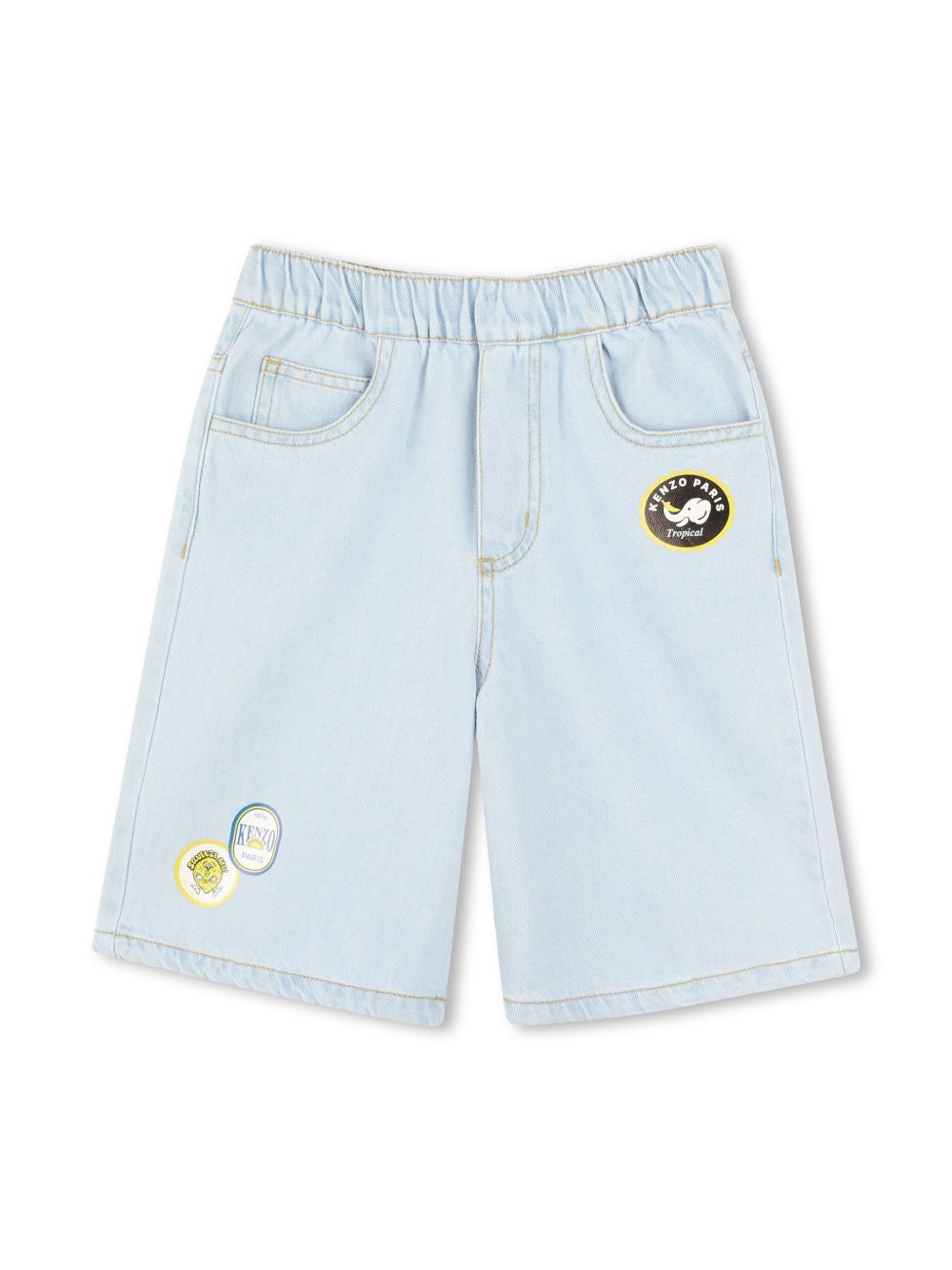 Kenzo Kids 牛仔短裤 - 蓝色
