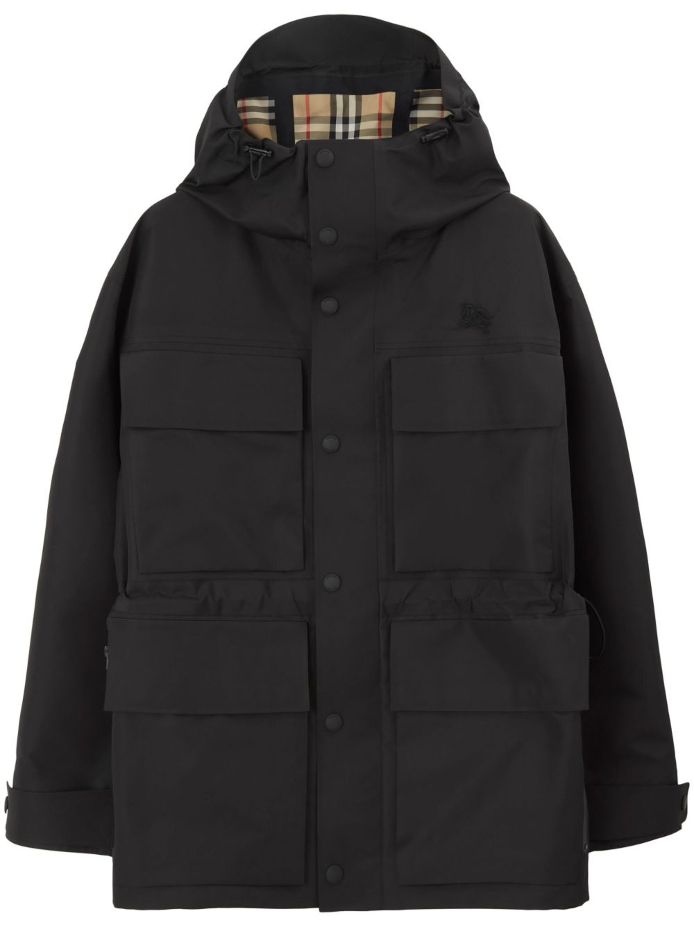 Burberry 贴袋派克大衣 - 黑色