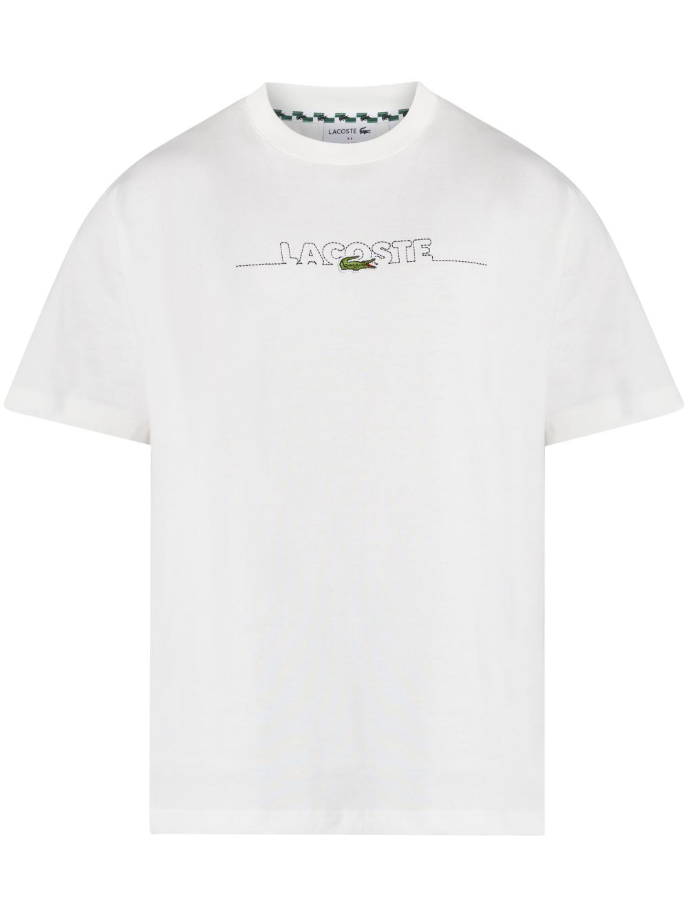 Lacoste logo刺绣T恤 - 白色