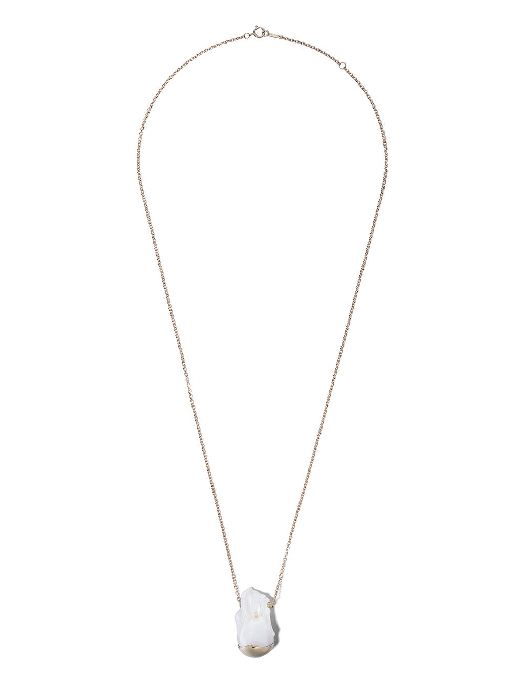Mizuki Fluid Gold Pearl 14K黄金项链 - 金色