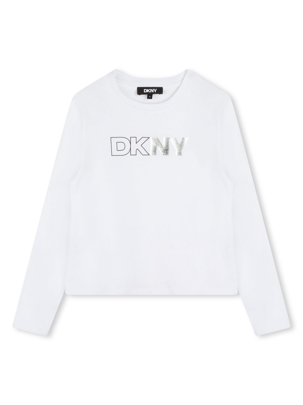 Dkny Kids logo印花棉T恤 - 白色
