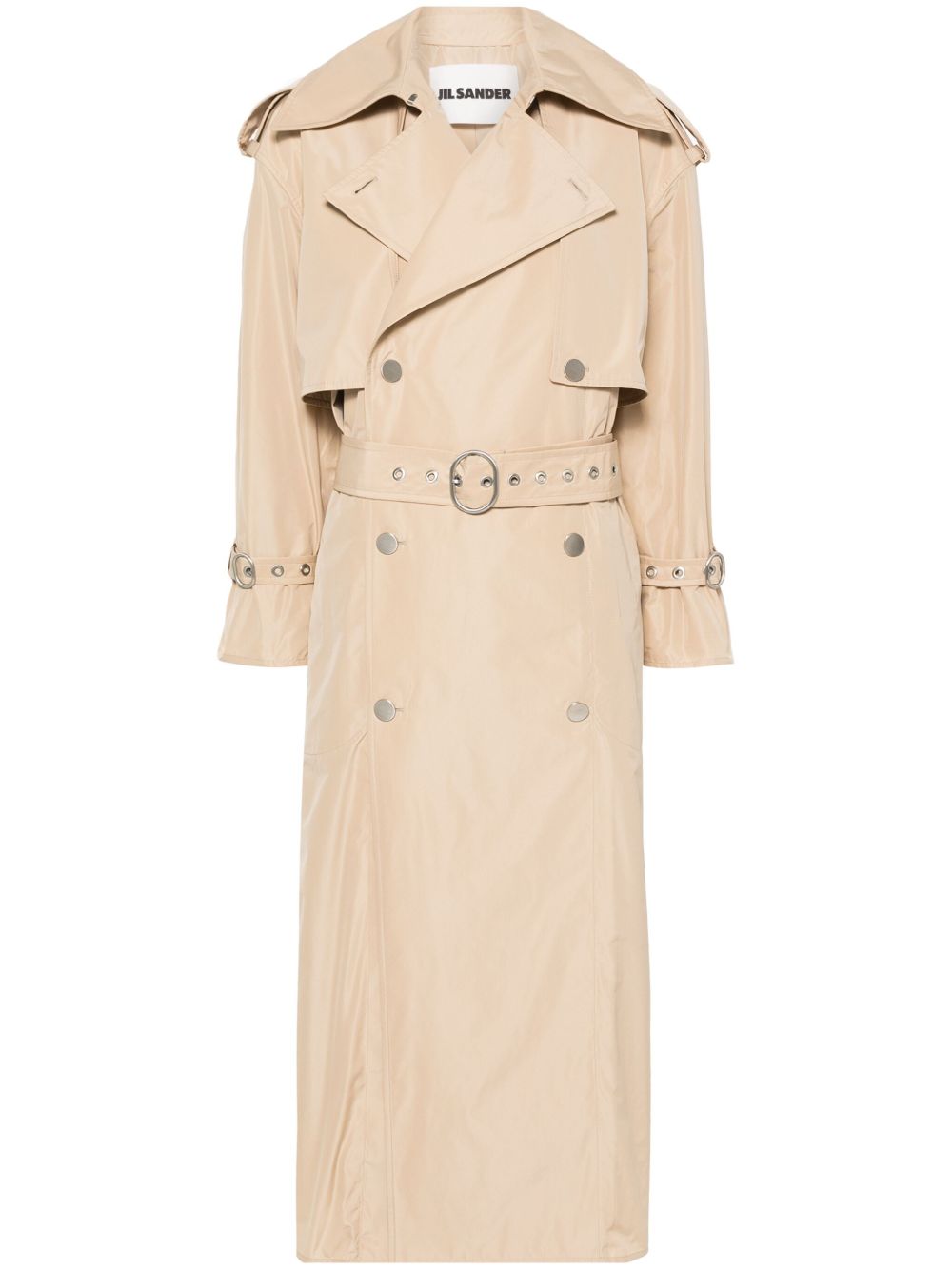 Jil Sander 纹理束腰风衣 - 中性色