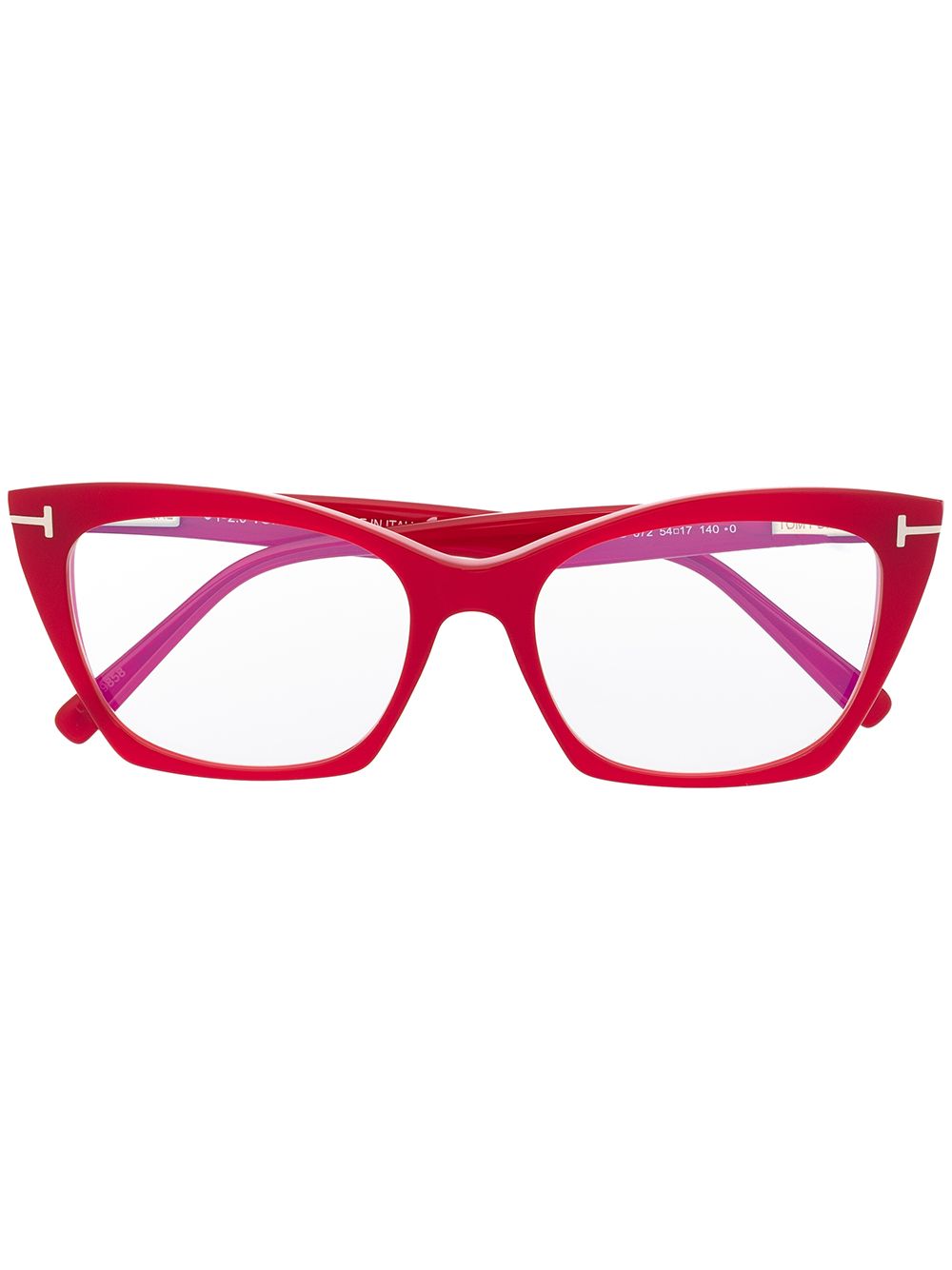 TOM FORD Eyewear 猫眼框眼镜 - 红色