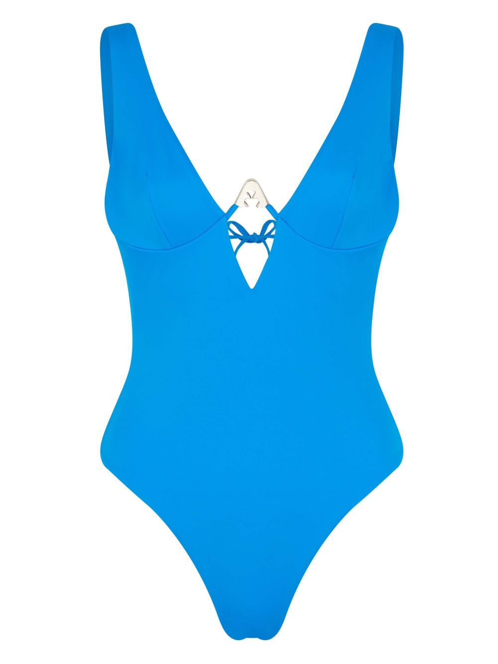 Let's Swim Shark Logo 连体泳衣 - 蓝色