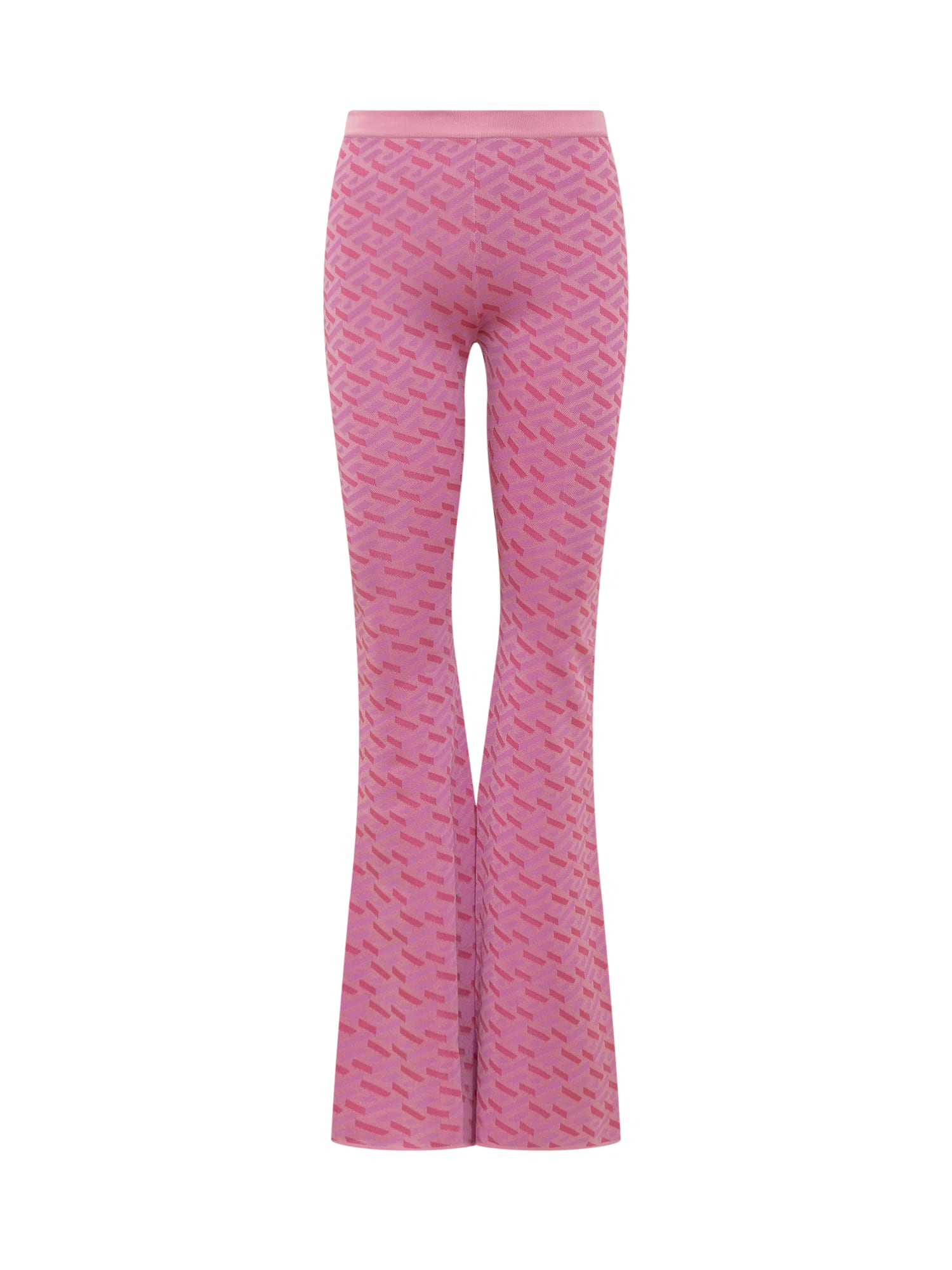 Versace Jacquard Pants With Greek Print