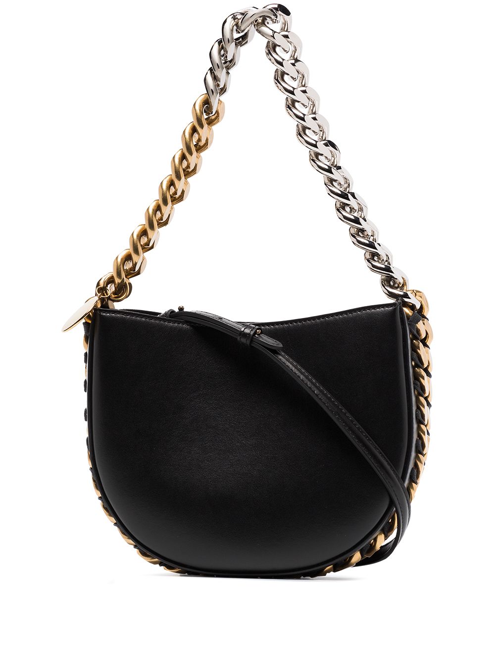 Stella McCartney Frayme 人造皮革单肩包 - 黑色