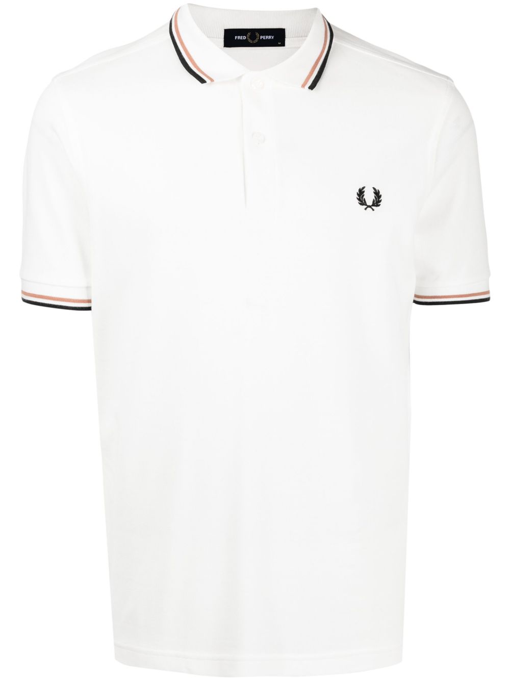 Fred Perry logo刺绣polo衫 - 白色