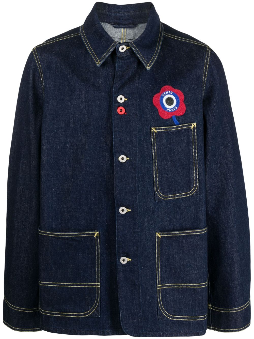 Kenzo Kenzo Target 牛仔夹克 - 蓝色