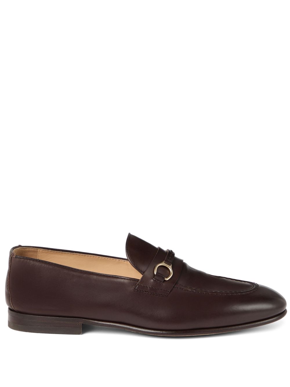 Brunello Cucinelli 皮质乐福鞋 - 褐色