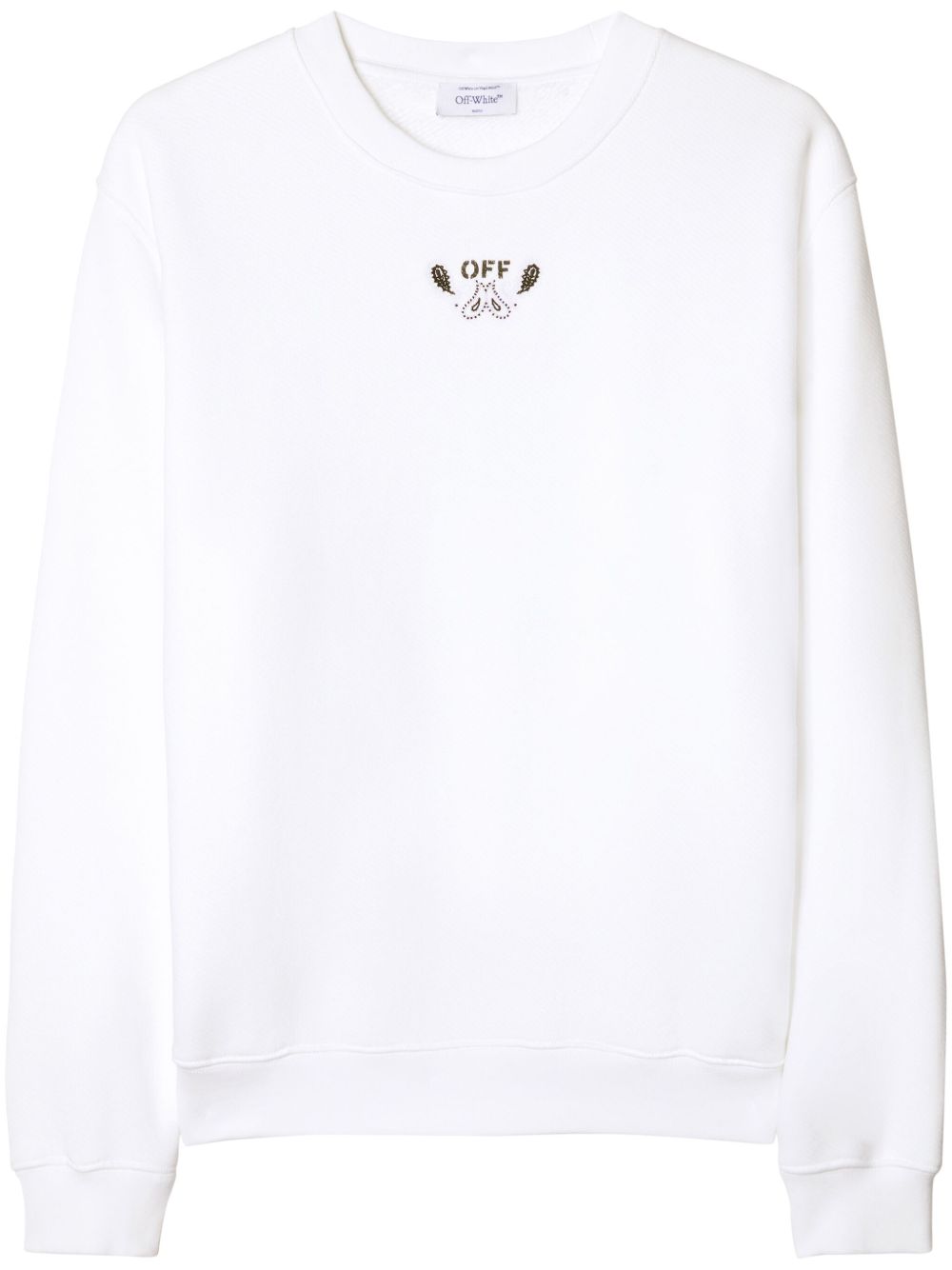 Off-White 头巾刺绣棉卫衣 - 白色