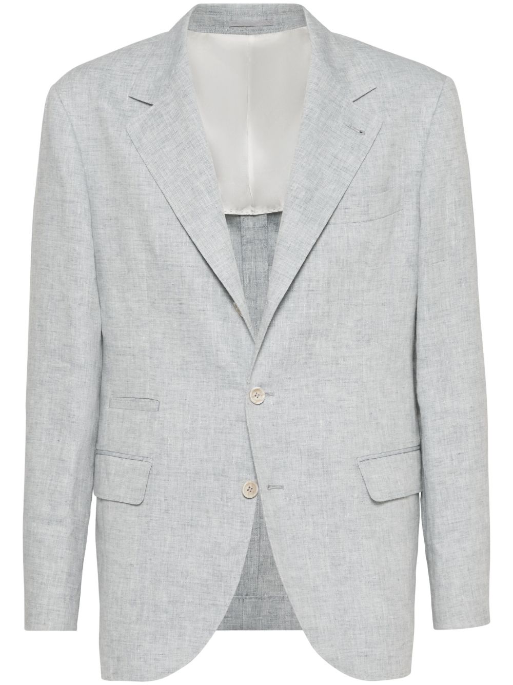 Brunello Cucinelli 亚麻西装夹克 - 灰色