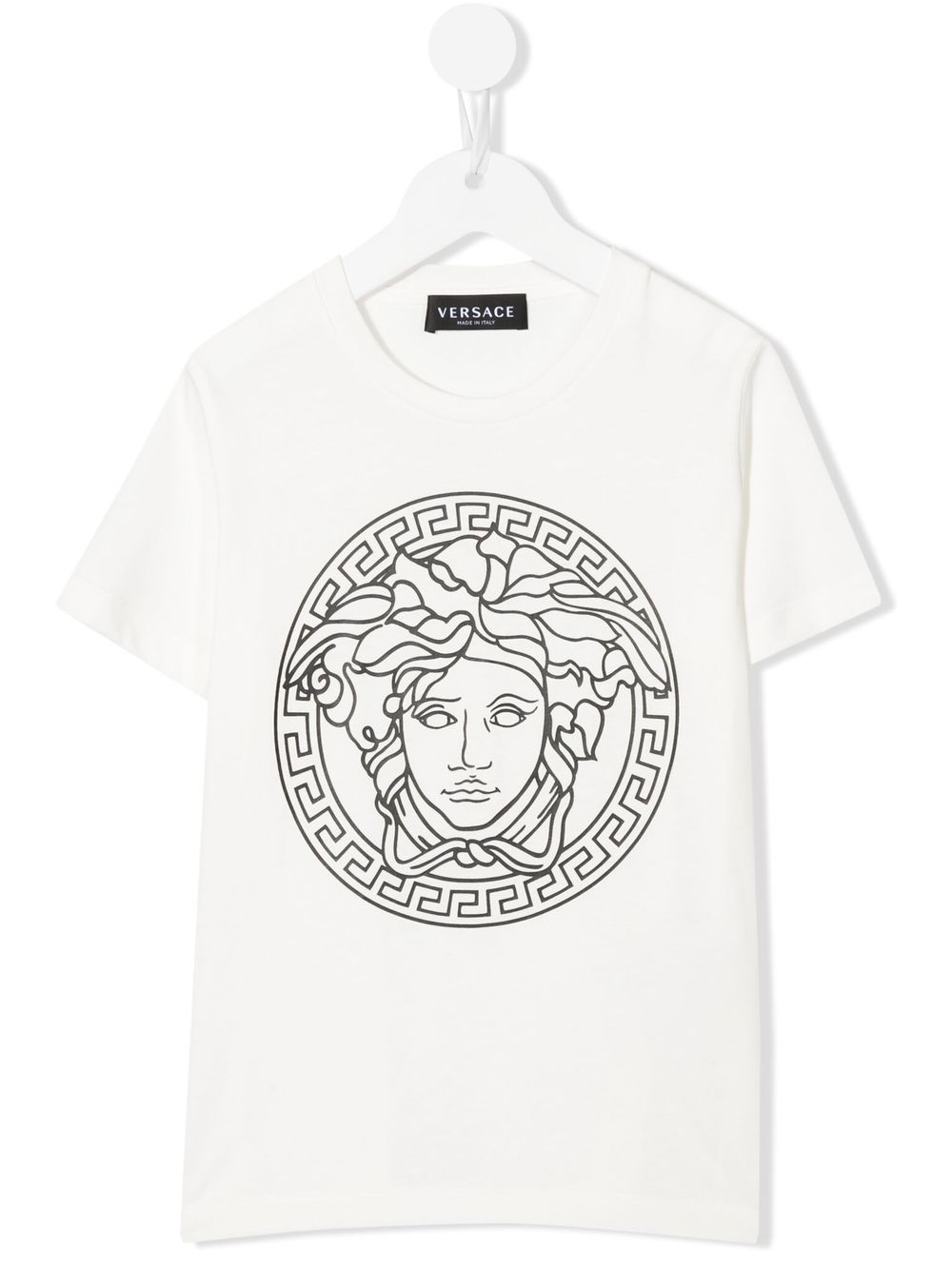 Versace Kids 美杜莎棉T恤 - 白色