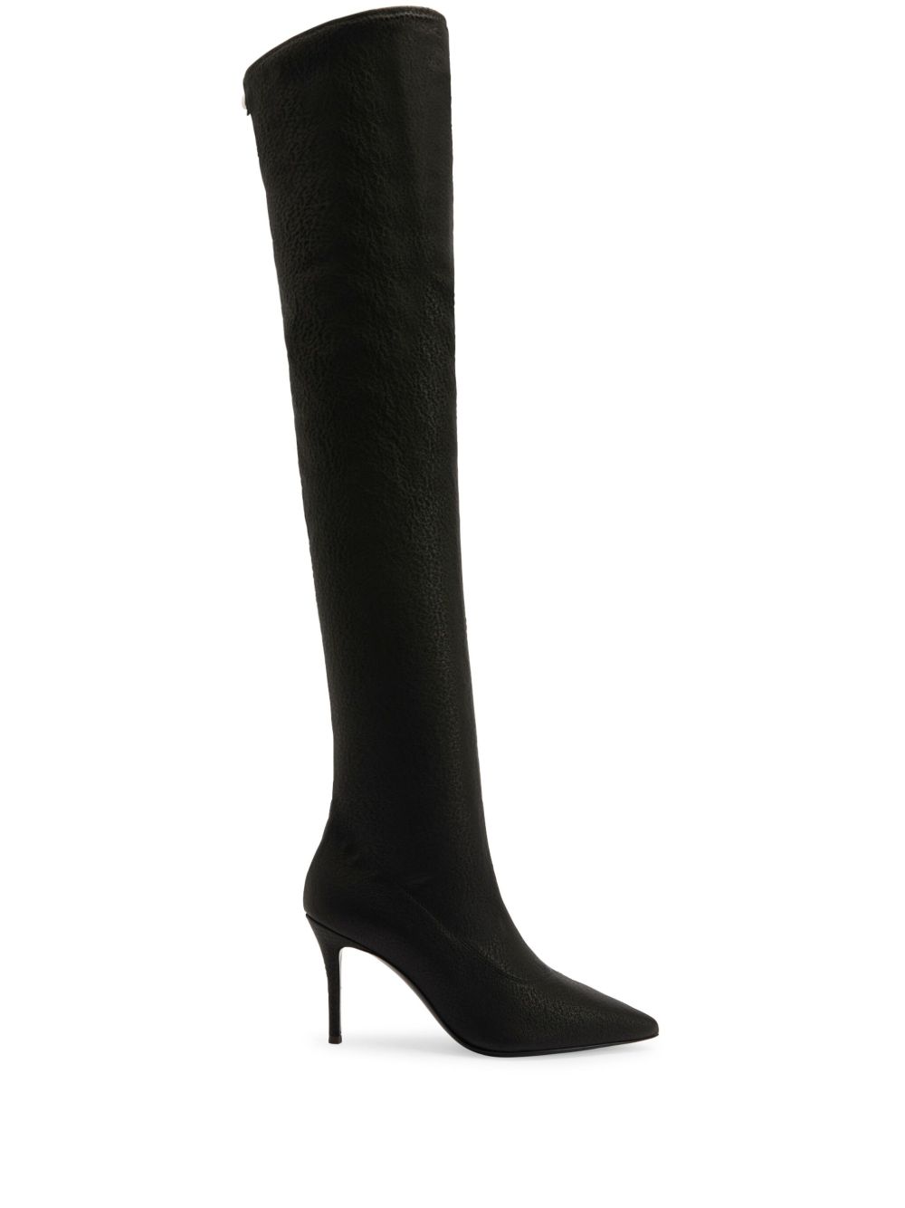 Giuseppe Zanotti Makanzie 皮质过膝靴 - 黑色