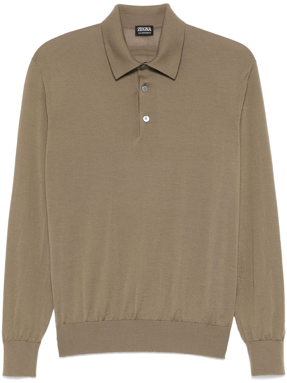 Zegna 羊毛polo衫 - 绿色