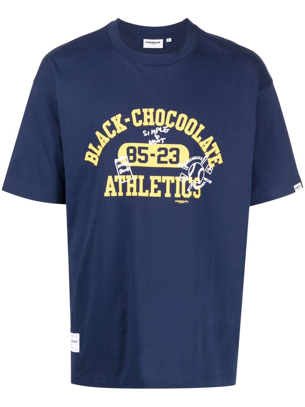 CHOCOOLATE Athletics 棉T恤 - 蓝色