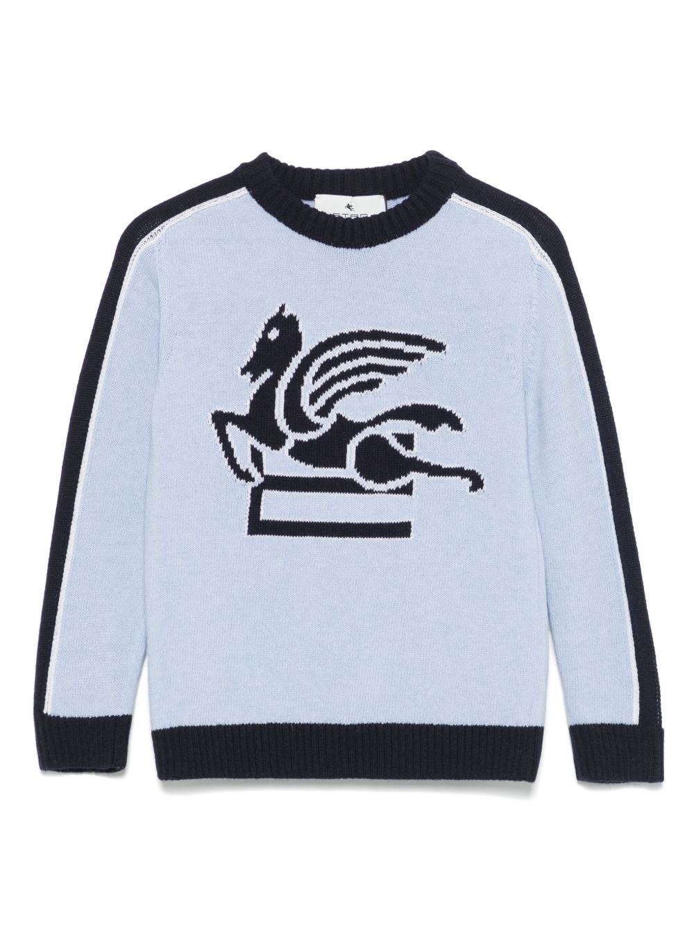 ETRO KIDS Pegaso 提花毛衣 - 蓝色