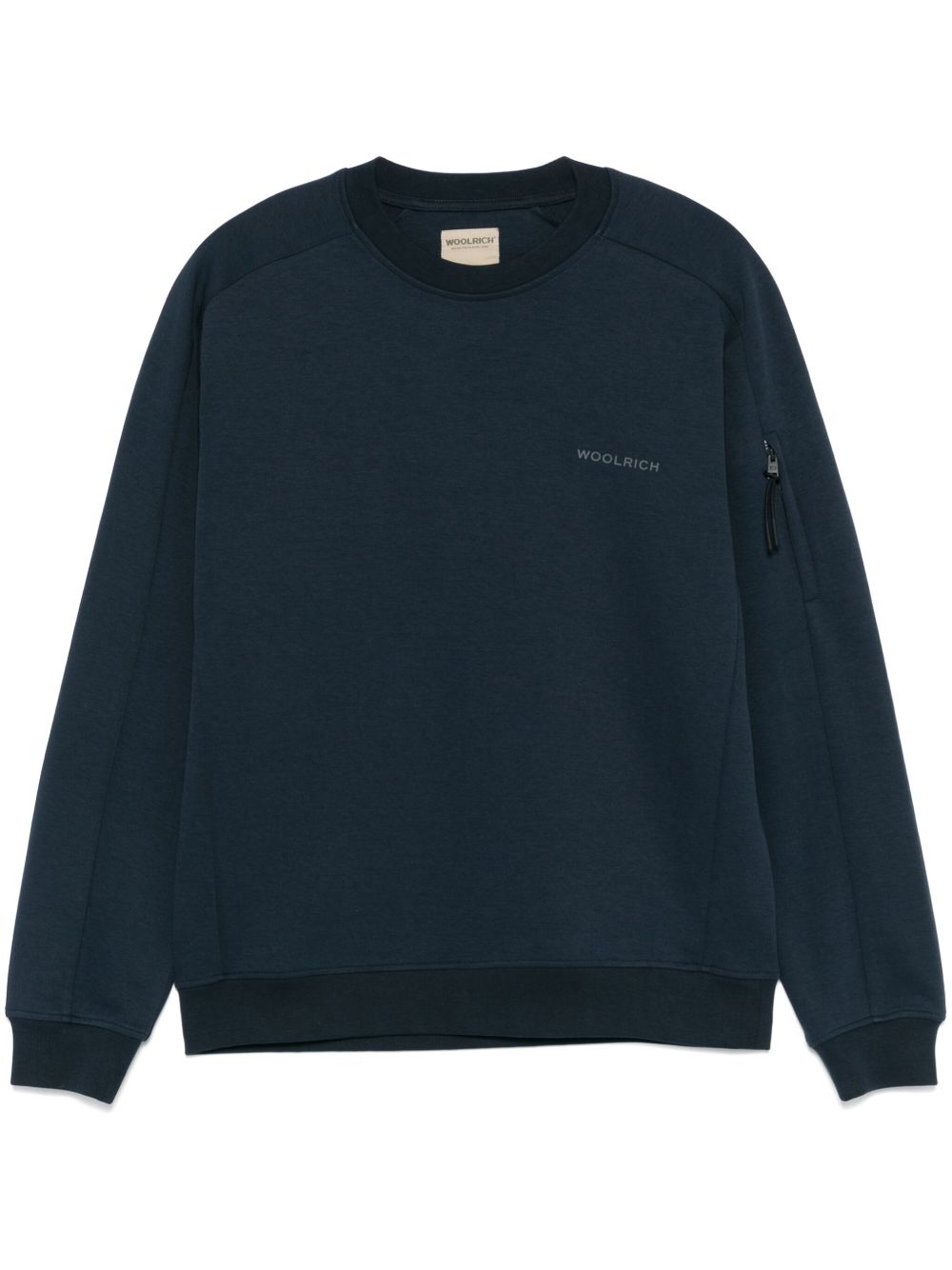 Woolrich logo印花圆领卫衣 - 蓝色