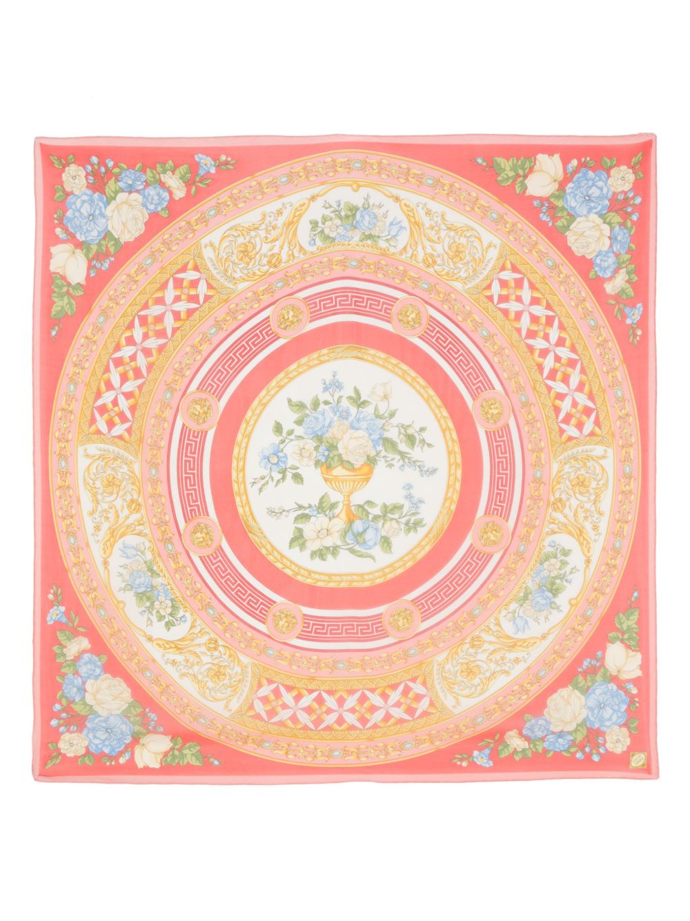 Versace Pre-Owned 巴洛克印花围巾（2000年代典藏款） - 粉色