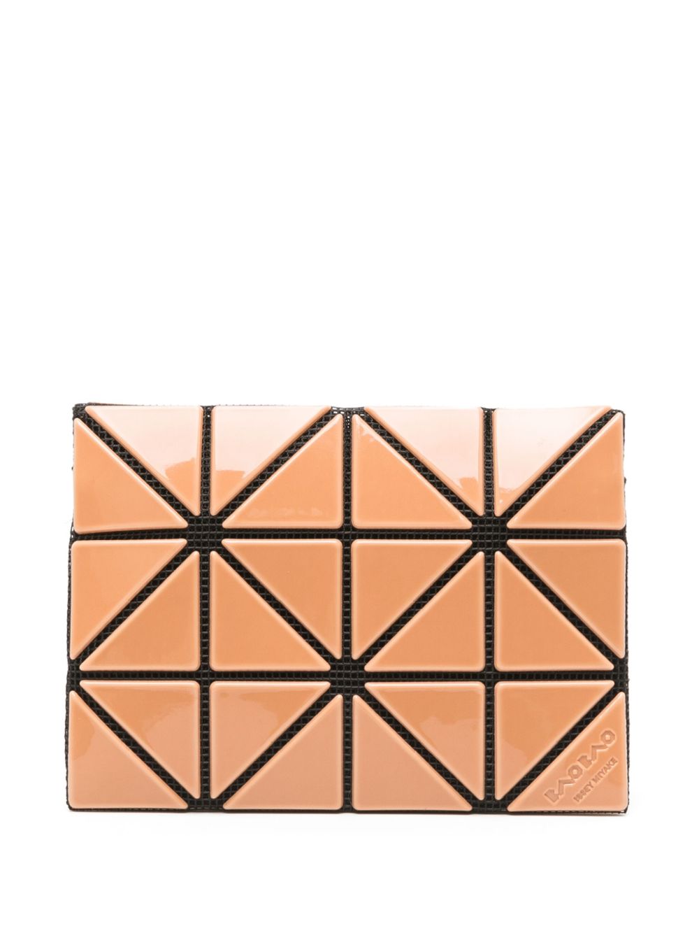 Bao Bao Issey Miyake 几何图案拼接卡夹 - 橘色