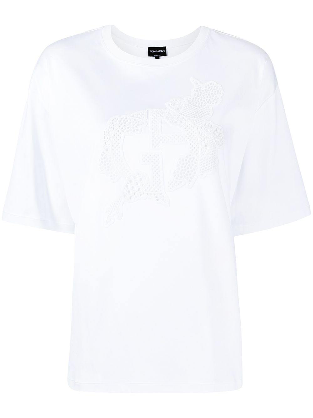 Giorgio Armani logo印花T恤 - 白色
