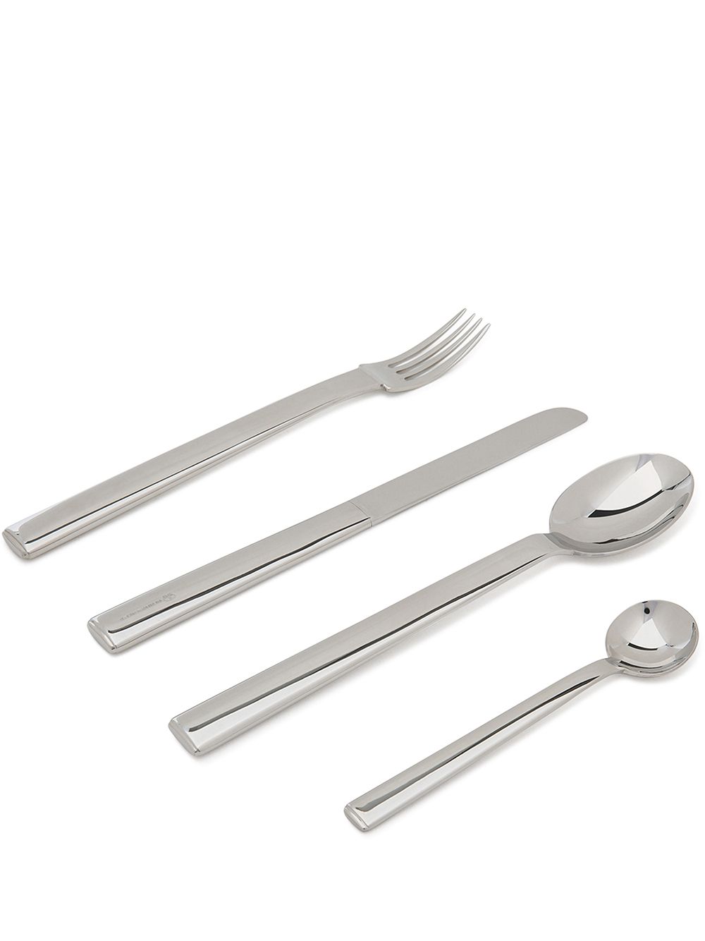 Alessi Rundes Modell 餐具套组 - 银色