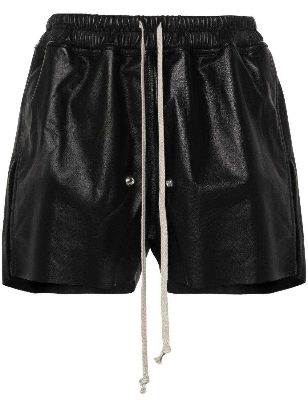Rick Owens Gabe 皮质短裤 - 黑色