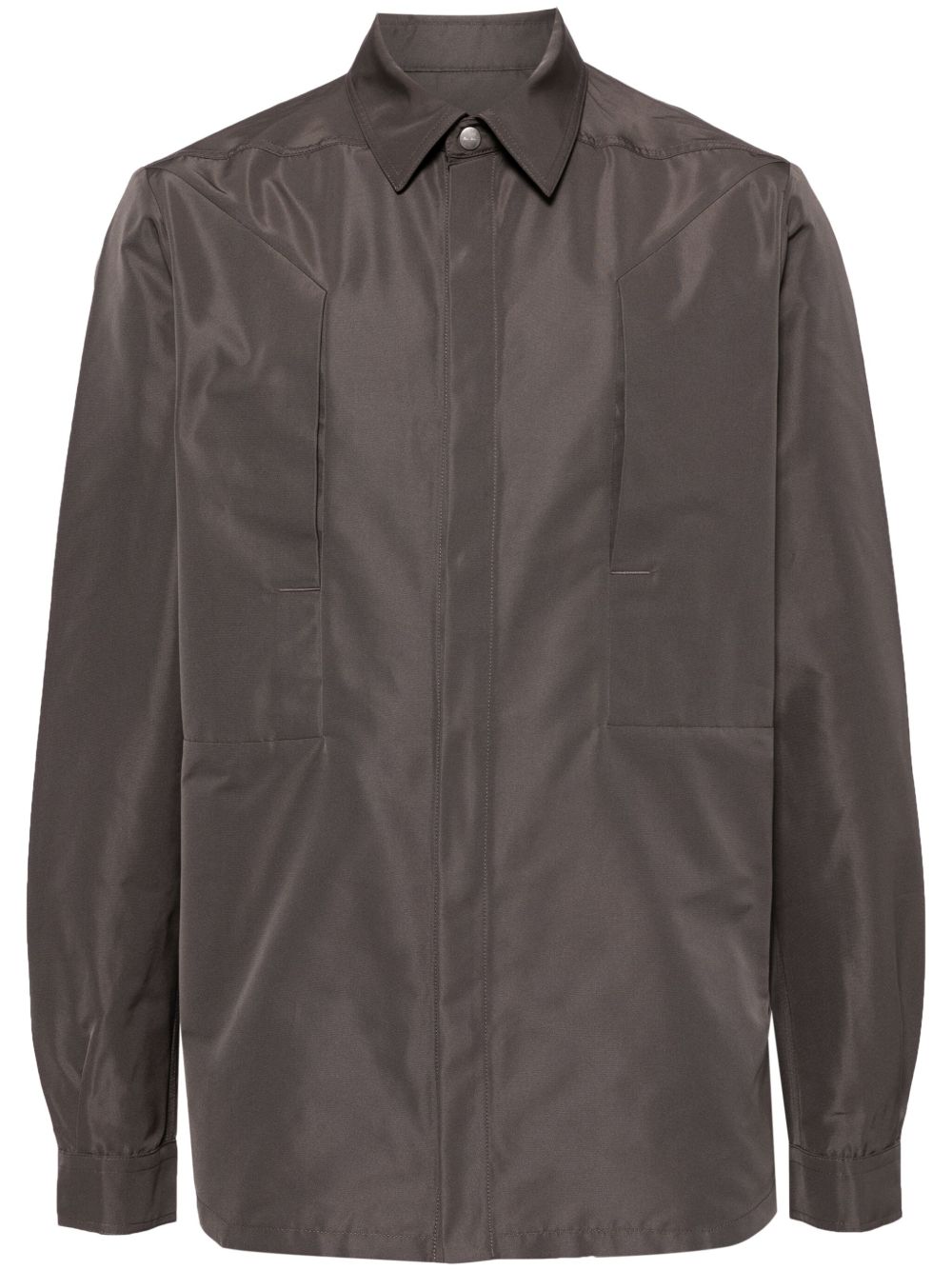 Rick Owens Fogpocket 经典领衬衫 - 灰色